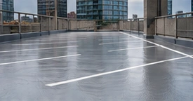 Waterproofed parking deck surface